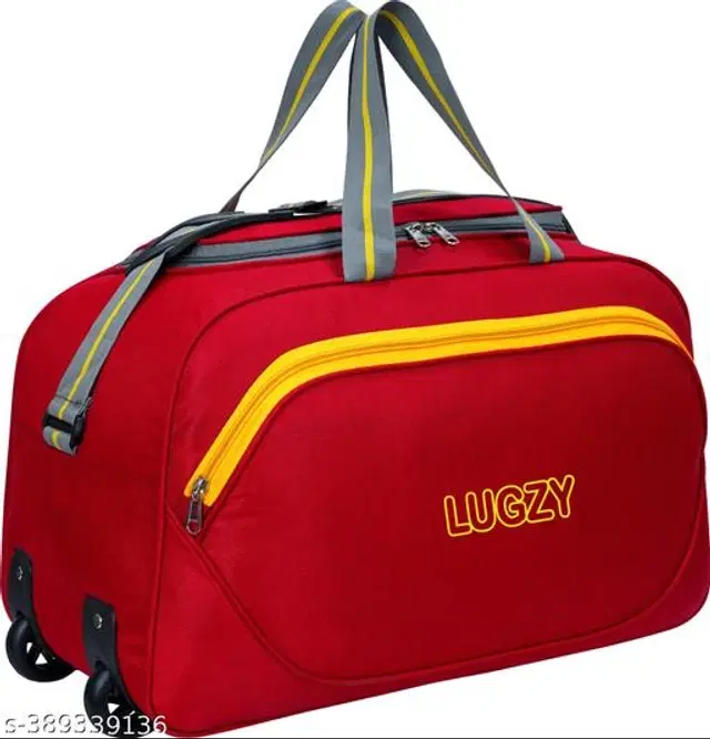 Polyester Duffel Bags, Red