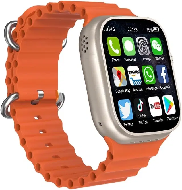 Nylon Strap Smart S8 Ultra Smart Watch for Men & Women, Orange