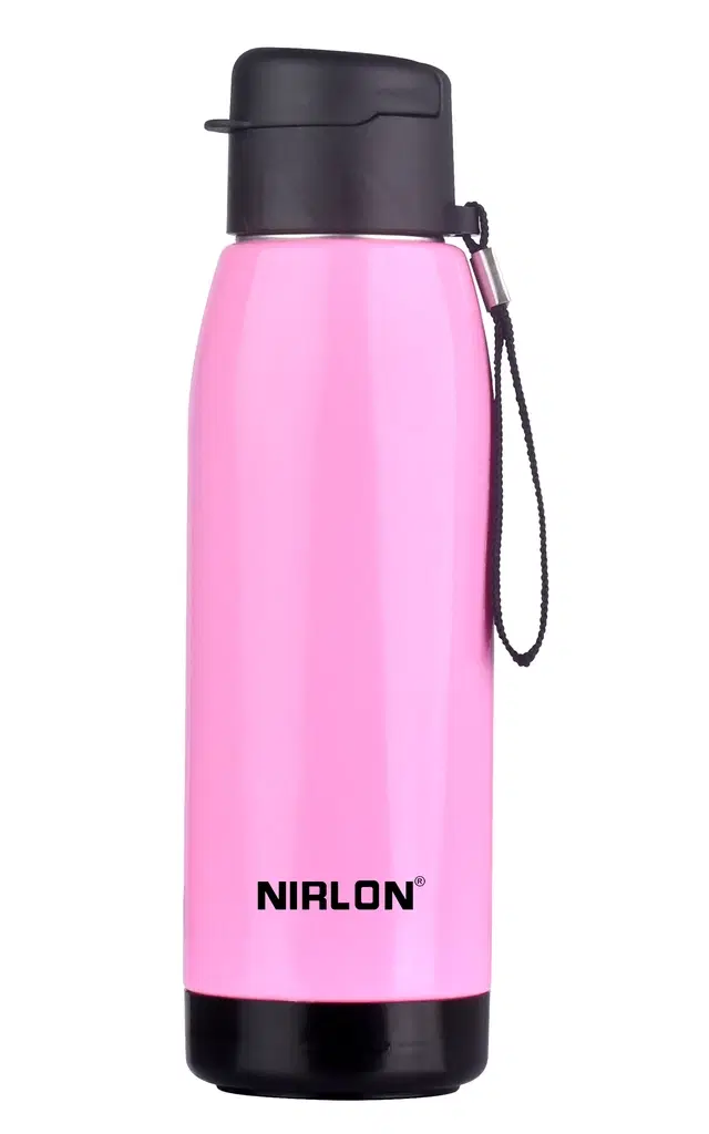 Nirlon PU Insulated Stainless Steel Water Bottles, Pink, 750 ml