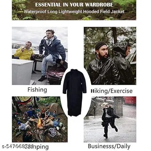Polyester Solid Raincoat for Men/women, Multicolour (S)