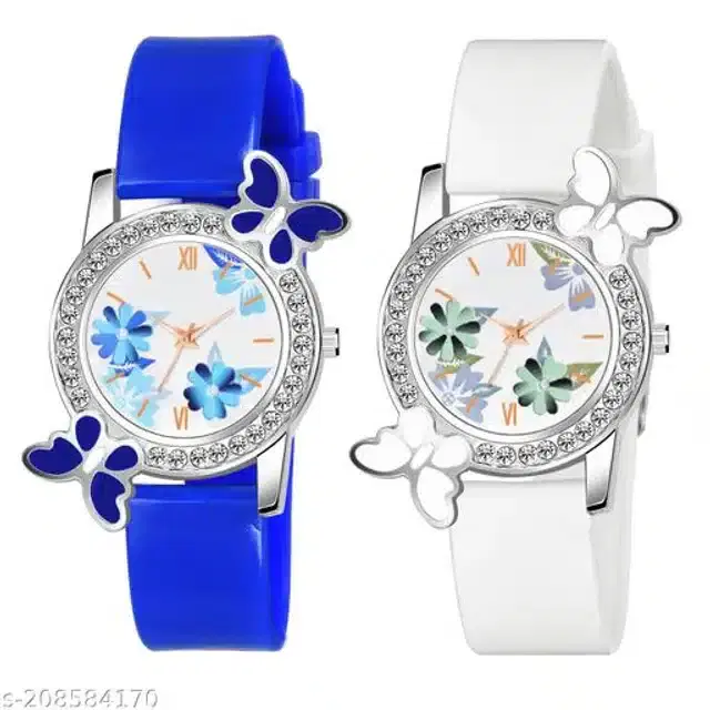 Analog Watch for Women, Pack of 2 (Multicolor)