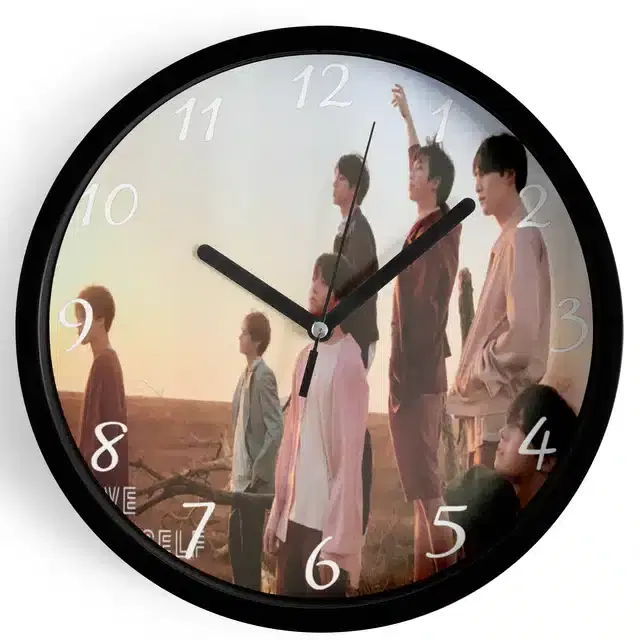 BTS Printed Wall Clock, Multicolor, 7 Inches