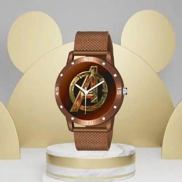 Unisex Analog Watch (Brown)