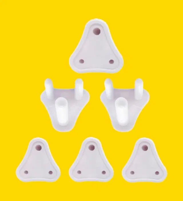 Child Safety Electric Socket Plug Guards, White, Pack of 6