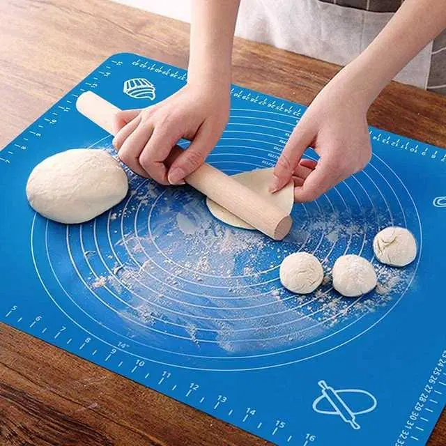 Sterling Bazaar Non Stick Silicon Reusable Pastry Fondant Dough Roti Chapati Rolling Baking Sheet Mat With Measurements, St-021