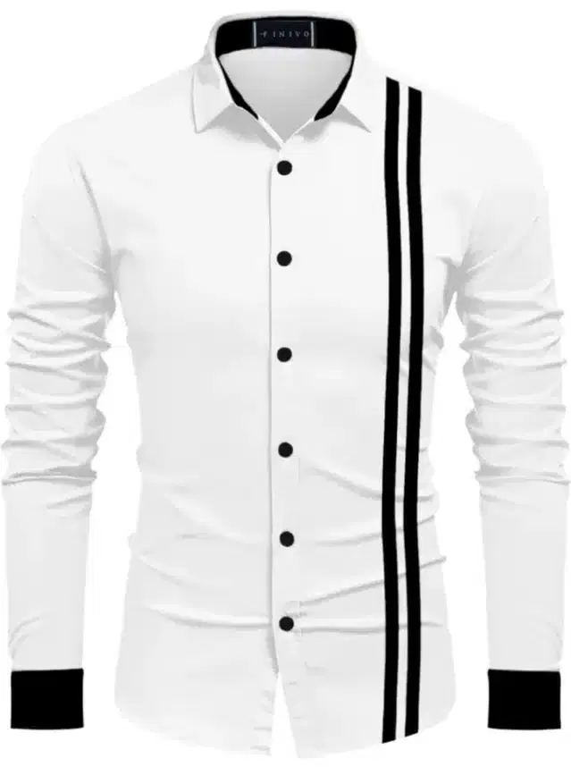 Full Sleeves Shirt for Men (White, XL)