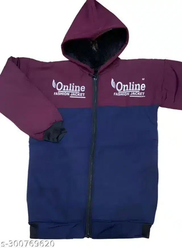 Woolen Jacket for Boys (Blue & Purple, 2-3 Years)