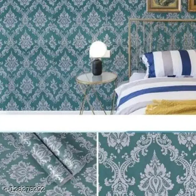 Bliss Vinyl Wallpaper for Home, Grey, 45x250 cm