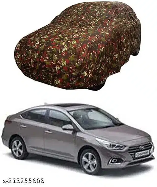 Taffeta Waterproof Car Cover for Hyundai Verna, Multicolor
