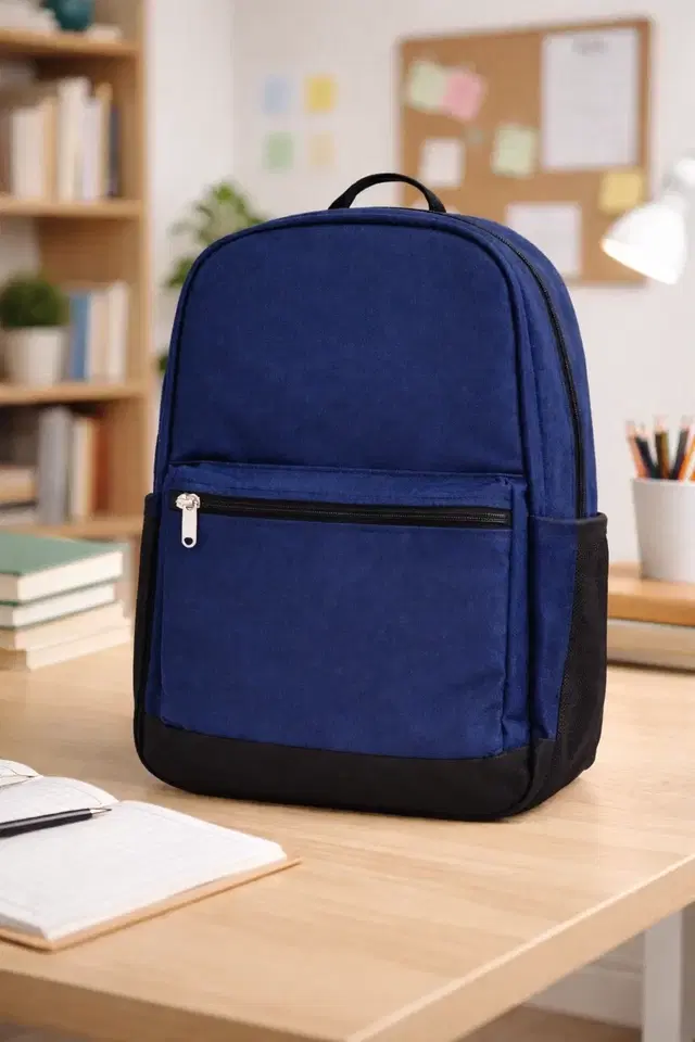 Lightweight Navy Blue School Backpack for Boys & Girls