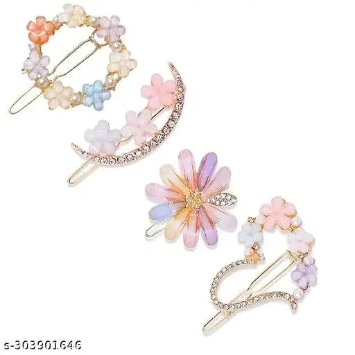 Hair Pins for Women (Multicolor, Pack of 4)