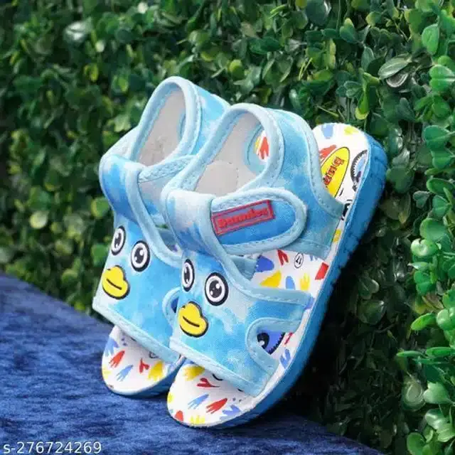 Velcro Sandals for Infants (Aqua Blue, 6-9 Months)