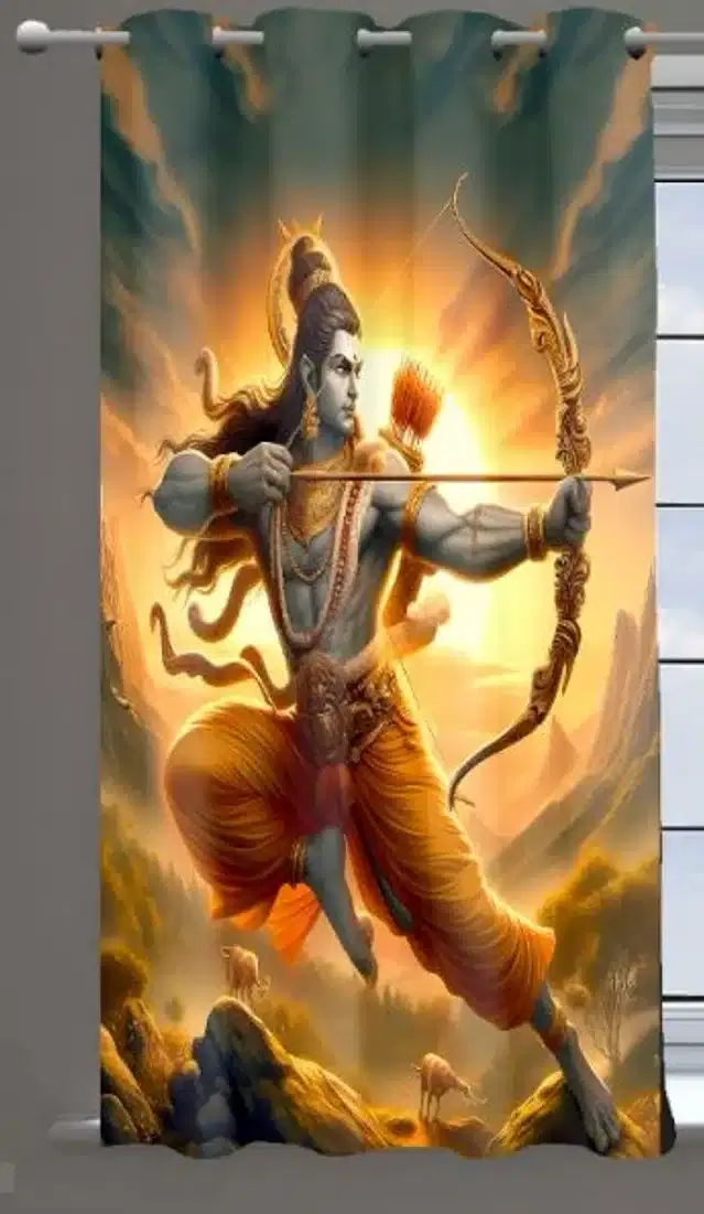 Polyester Room Darkening Window Curtain Curtain, Multicolor, 4x7 feet