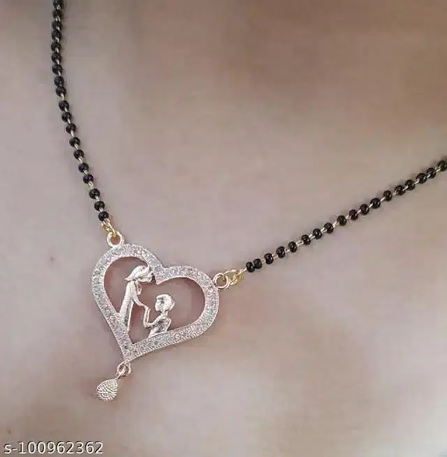Alloy Mangalsutra for Women (Gold & Black)