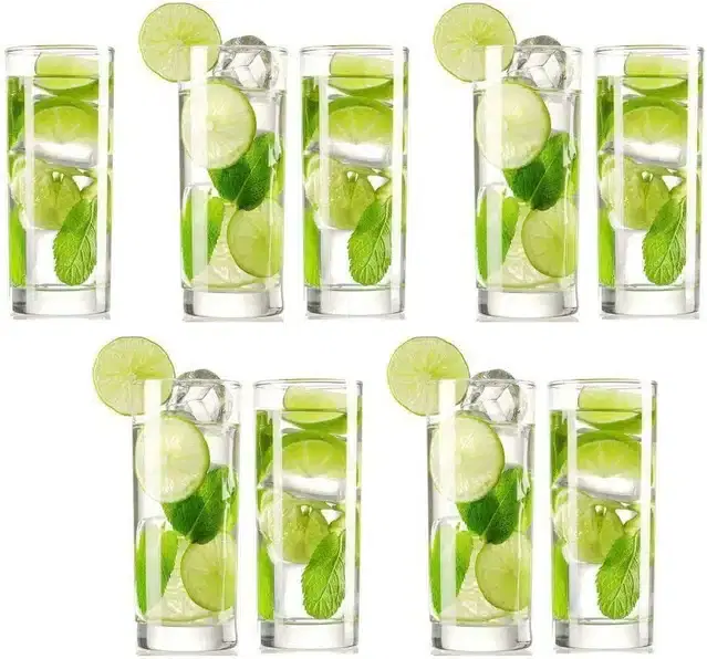 Liquor cum Cocktail Glasses, Transparent, 300 ml, Pack of 9