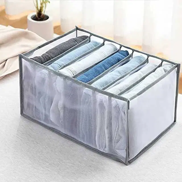 Sterling Bazaar Foldable Non Smell Cloth Mesh 7 Pockets Storage Organizer For Wardrobe, St-065