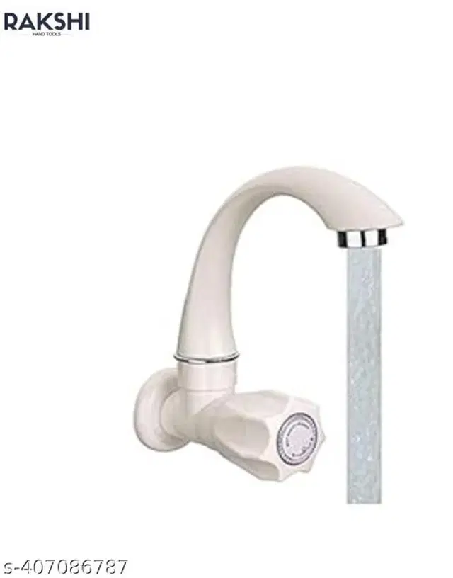 Plastic Swan Neck Tap, White