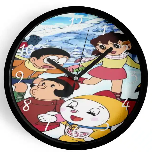 Doraemon Analog Wall Clock, Multicolor, 7 Inches
