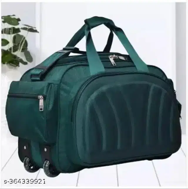 Nylon Duffel Bag, Teal, 55 L
