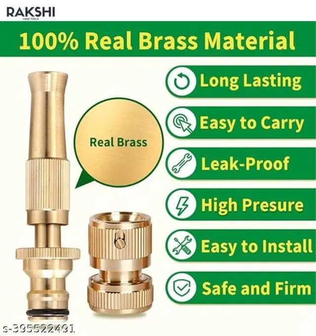 Brass Jet Hose Nozzle, Gold