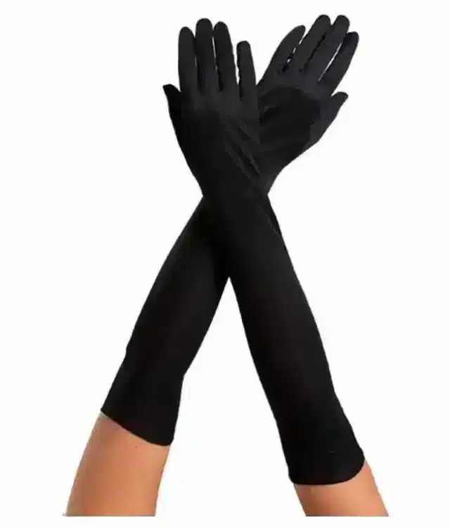 Cotton Full Hand Arm Sleeves (Black)