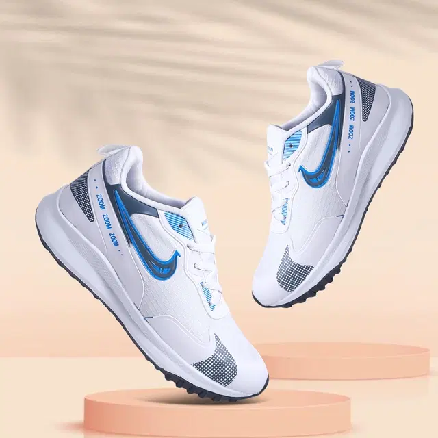 Sport Shoes for Men, White & Blue (7)