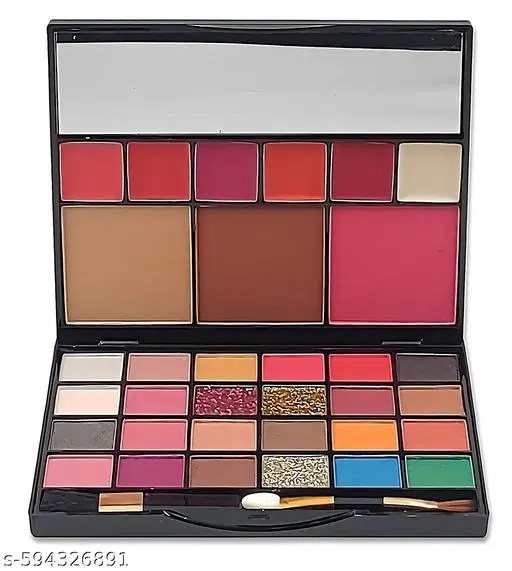 Professional Makeup Kit for Girls (Eyeshadow, Blush, Highlighter, Contour, Lip Gloss, Eyebrow Powder)