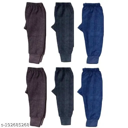 Woolen Thermal Bottomwear for Kids, Pack of 6 (Multicolor, 0-3 Months)
