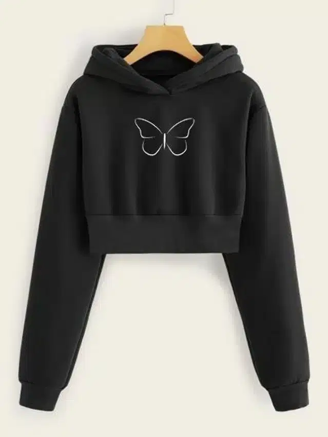 Long Sleeves Hoodie for Women (Black, XS)