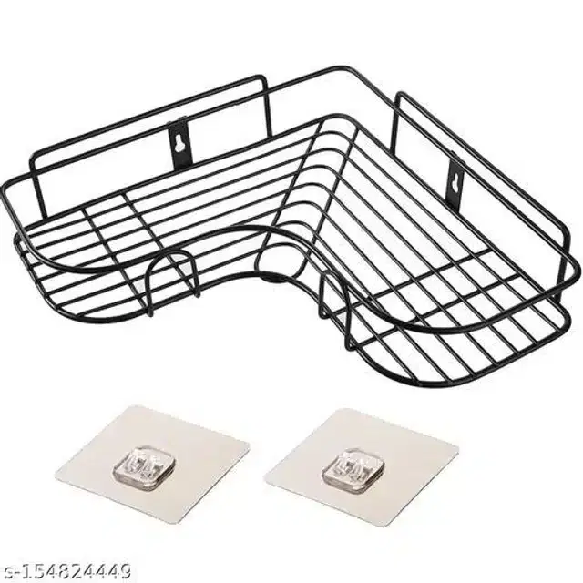 Metal Bathroom Shelf, Black