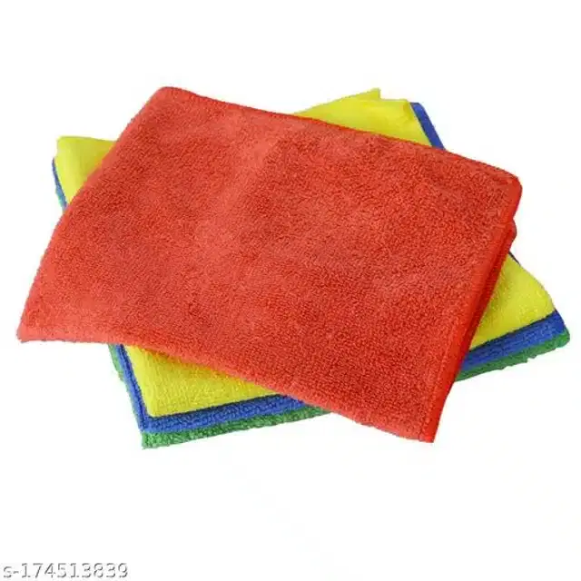 Microfiber Bath Towel, Multicolor, 40x40 cm, Pack of 5