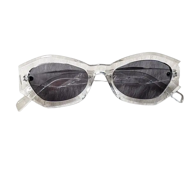 UV Protected Stylish Sunglass for Women (Transparent)