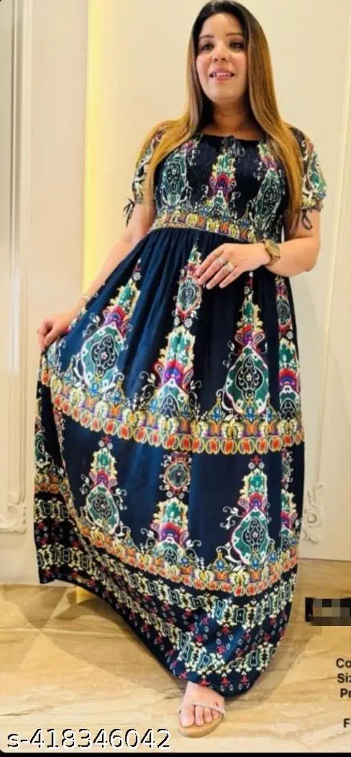 Elegant Gown for Women (Black, L)