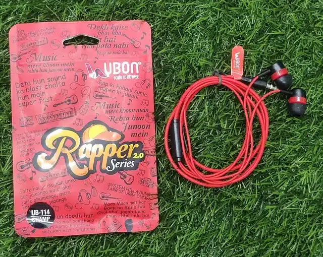 Ubon Ub-114 Champ Rapper 2.0 Series Wired Earphone, Red