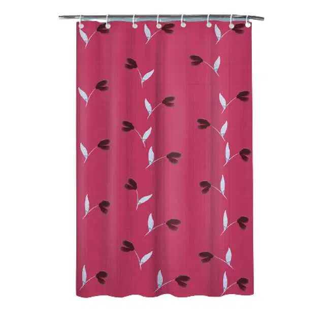 E-Retailer PVC Waterproof Shower Curtain, Pink, 84X54 Inches, SPM-15