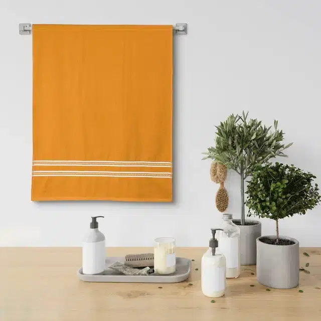 Soft Fabric Bath Towel, Yellow, 27"x54"