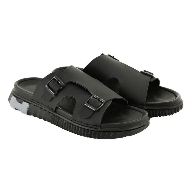 Casual Slippers for Men (Black, 9)
