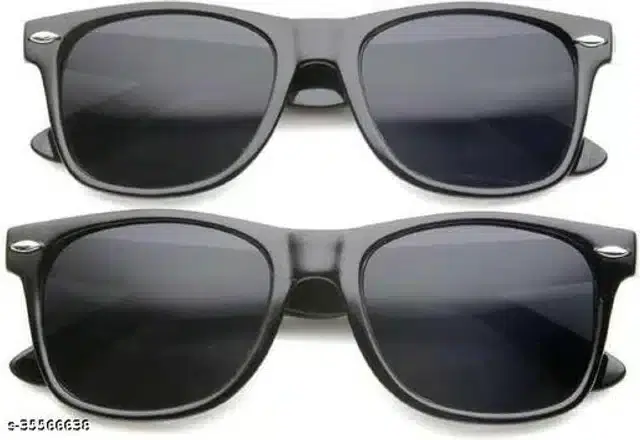 Sunglasses for Men, Pack of 2 (Black)