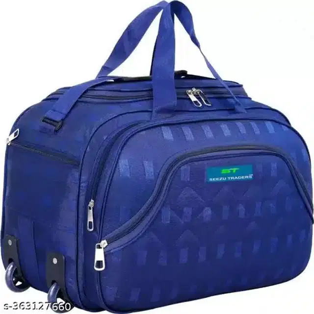 Nylon Duffel Bag, Blue, 65 L