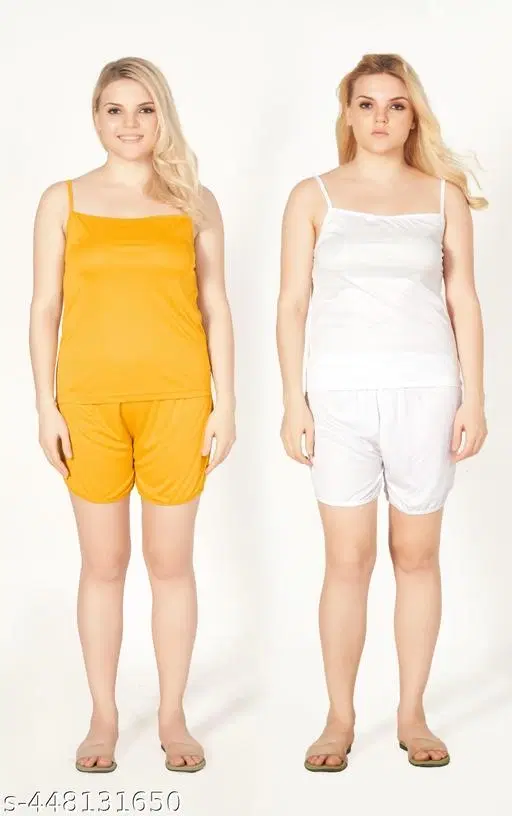 Ladies Camisoles for Women, Pack of 2 (Multicolor, S)
