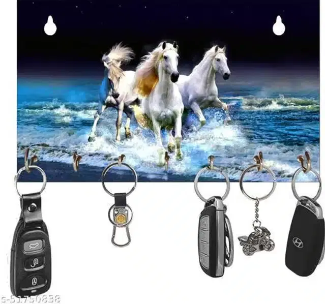 Wooden Key Holder, Multicolor