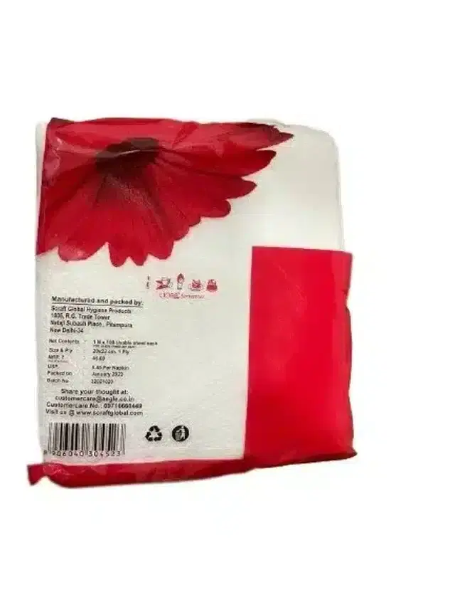 Liora Napkin 20x23 1Ply Plain 100 Pulls