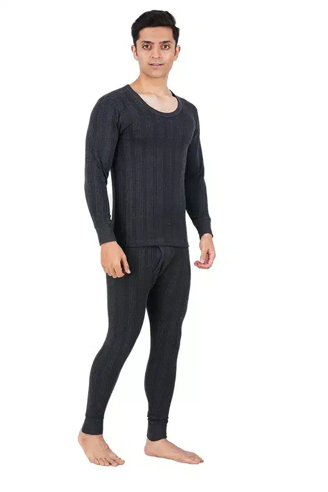 Polycotton Thermal Set for Men (Grey, M)