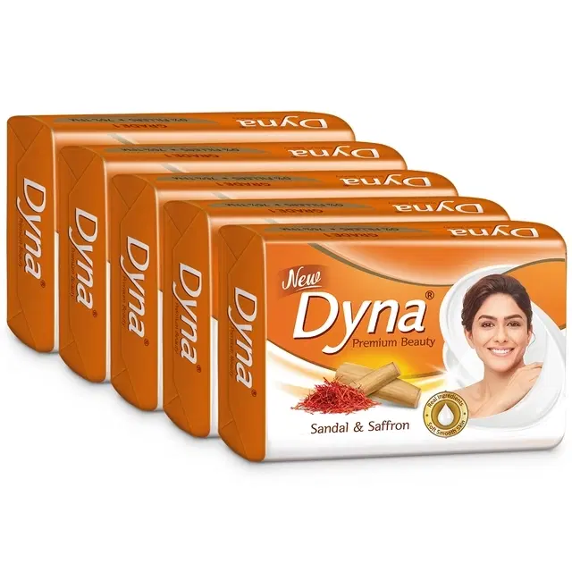 Dyna Sandal & Saffron Extract Soap 5X100 g (Buy 4 + 1 Free)