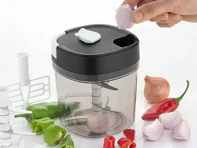 Multipurpose Manual Chopper with 6 Blades, Multicolor