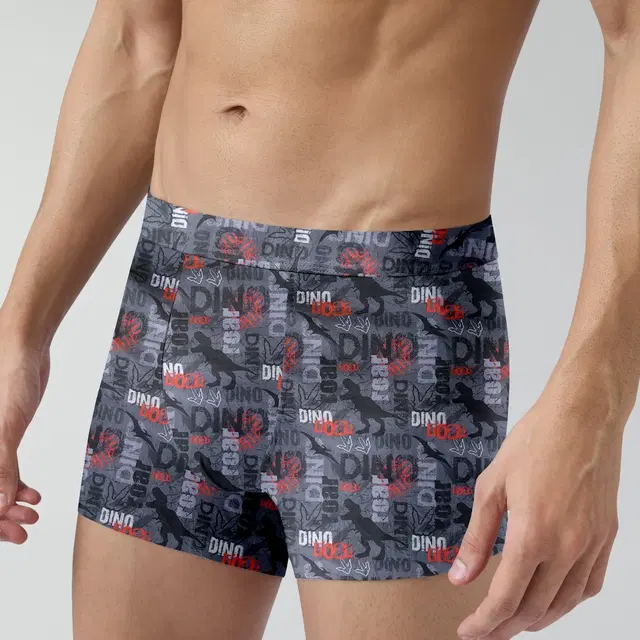 Nylon Printed Trunks for Men (Multicolor, S)