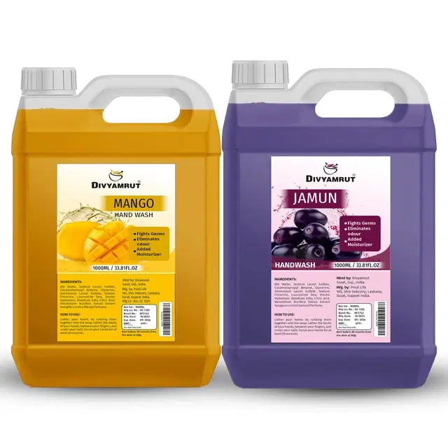 Divyamrut Mango & Jamun Liquid Hand Wash, 1000 ml, Pack of 2