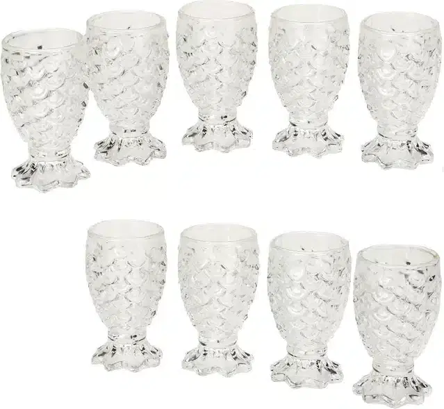 Liquor cum Cocktail Glasses, Transparent, 30 ml, Pack of 9