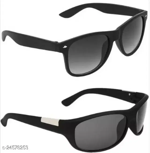 Sunglasses for Men, Pack of 2 (Black)