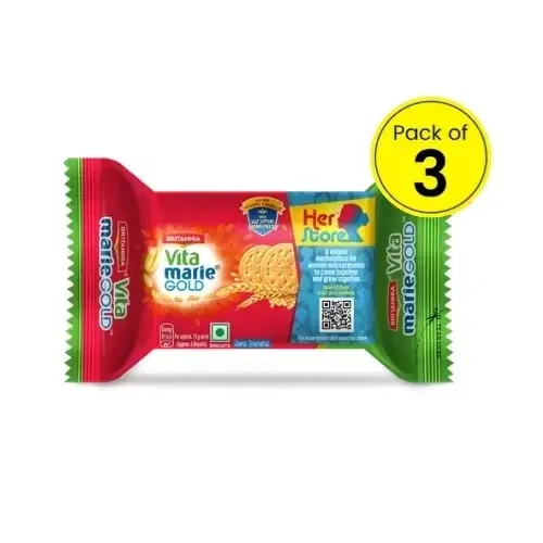 Britannia Vita Marie Gold 3X61.4 g (Pack of 3)